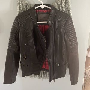 Girls Faux Leather Jacket